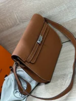 Мужская сумка мессенджер Hermes коричневого цвета, артикул 344723 — фото 5