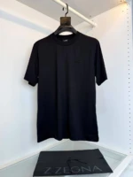Мужская футболка Zegna чёрного цвета, артикул 343381