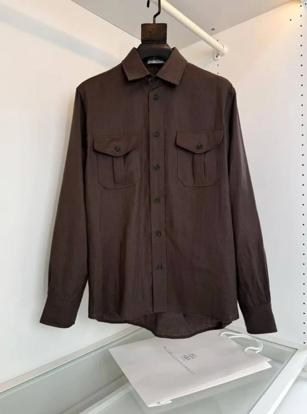 Льняная рубашка BRUNELLO CUCINELLI