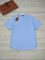 Мужская футболка Loro Piana голубого цвета, артикул 343404