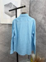 Мужская рубашка Loro Piana голубого цвета, артикул 343483 — фото 2