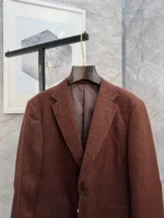 Мужской костюм Loro Piana коричневого цвета, артикул 343486 — фото 7