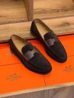 Мужские лоферы Hermes коричневого цвета, артикул 343521 — фото 4