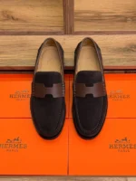 Мужские лоферы Hermes коричневого цвета, артикул 343521 — фото 2