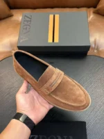 Мужские лоферы Zegna коричневого цвета, артикул 343545 — фото 5