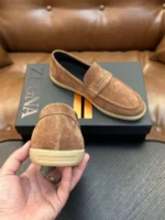 Мужские лоферы Zegna коричневого цвета, артикул 343545 — фото 7