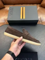 Мужские лоферы Zegna коричневого цвета, артикул 343546 — фото 5