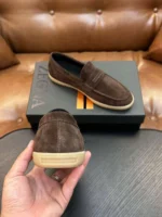Мужские лоферы Zegna коричневого цвета, артикул 343546 — фото 7