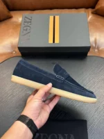 Мужские лоферы Zegna тёмно-синего цвета, артикул 343547 — фото 5