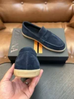 Мужские лоферы Zegna тёмно-синего цвета, артикул 343547 — фото 7