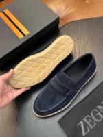 Мужские лоферы Zegna тёмно-синего цвета, артикул 343547 — фото 6