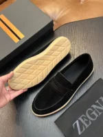 Мужские лоферы Zegna чёрного цвета, артикул 343548 — фото 6