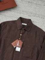 Мужская рубашка Loro Piana коричневого цвета, артикул 343944 — фото 6