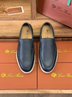 Мужские лоферы Loro Piana тёмно-синего цвета, артикул 343672 — фото 2