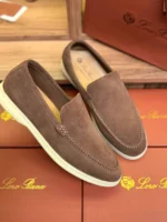 Мужские лоферы Loro Piana коричневого цвета, артикул 343674 — фото 4