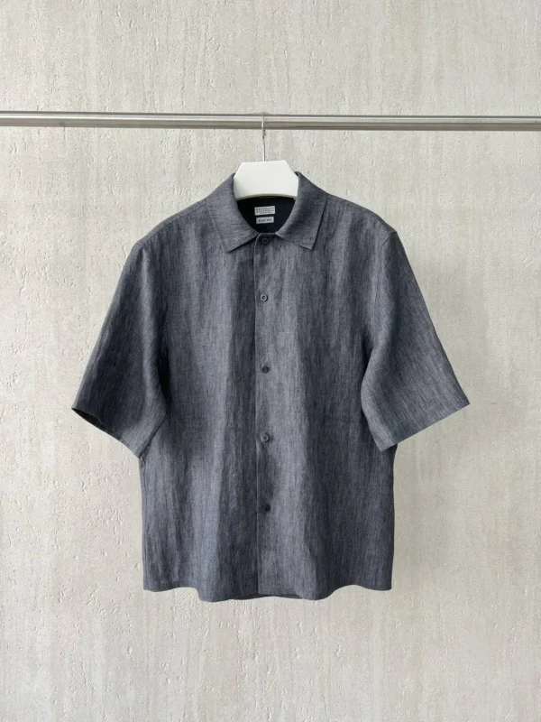 Льняная рубашка BRUNELLO CUCINELLI