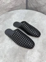 Мужские мюли Bottega Veneta чёрного цвета, артикул 343831