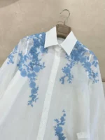 Женская рубашка Ermanno Scervino белого цвета, артикул 343724 — фото 3