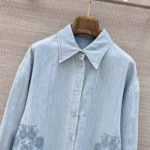 Женская рубашка Ermanno Scervino голубого цвета, артикул 343725 — фото 3