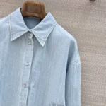 Женская рубашка Ermanno Scervino голубого цвета, артикул 343725 — фото 4