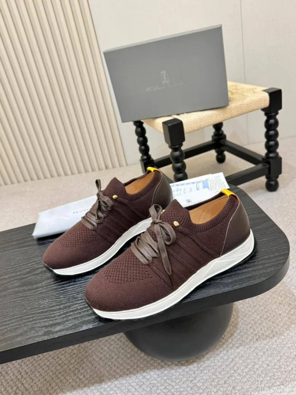 Мужские кроссовки Brunello Cucinelli коричневого цвета, артикул 346018