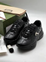 Мужские кроссовки Gucci чёрного цвета, артикул 343862