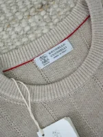 Мужская футболка Brunello Cucinelli кремового цвета, артикул 344007 — фото 8