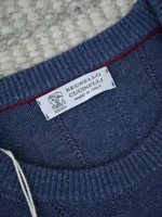 Мужская футболка Brunello Cucinelli синего цвета, артикул 344009 — фото 9