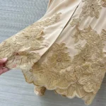 Женская рубашка Ermanno Scervino бежевого цвета, артикул 343772 — фото 7