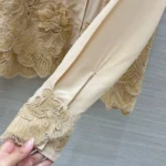 Женская рубашка Ermanno Scervino бежевого цвета, артикул 343772 — фото 8