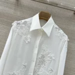 Женская рубашка Ermanno Scervino белого цвета, артикул 343773 — фото 3