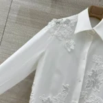 Женская рубашка Ermanno Scervino белого цвета, артикул 343773 — фото 4