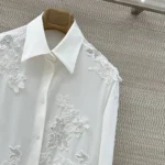 Женская рубашка Ermanno Scervino белого цвета, артикул 343773 — фото 8