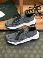 Мужские кроссовки Berluti серого цвета, артикул 343910