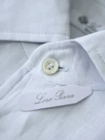 Мужская рубашка Loro Piana белого цвета, артикул 344771 — фото 4