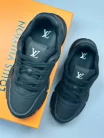 Мужские кроссовки Louis Vuitton чёрного цвета, артикул 344793 — фото 4