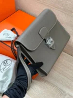 Мужской клатч Hermes серого цвета, артикул 344805 — фото 4