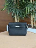 Мужская сумка мессенджер Hermes чёрного цвета, артикул 344814