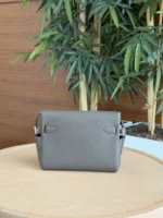 Мужская сумка мессенджер Hermes серого цвета, артикул 344815 — фото 2