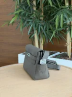 Мужская сумка мессенджер Hermes серого цвета, артикул 344815 — фото 5