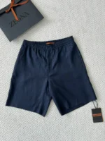 Мужские шорты Zegna тёмно-синего цвета, артикул 344889
