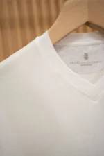 Мужская футболка Brunello Cucinelli белого цвета, артикул 344894 — фото 5