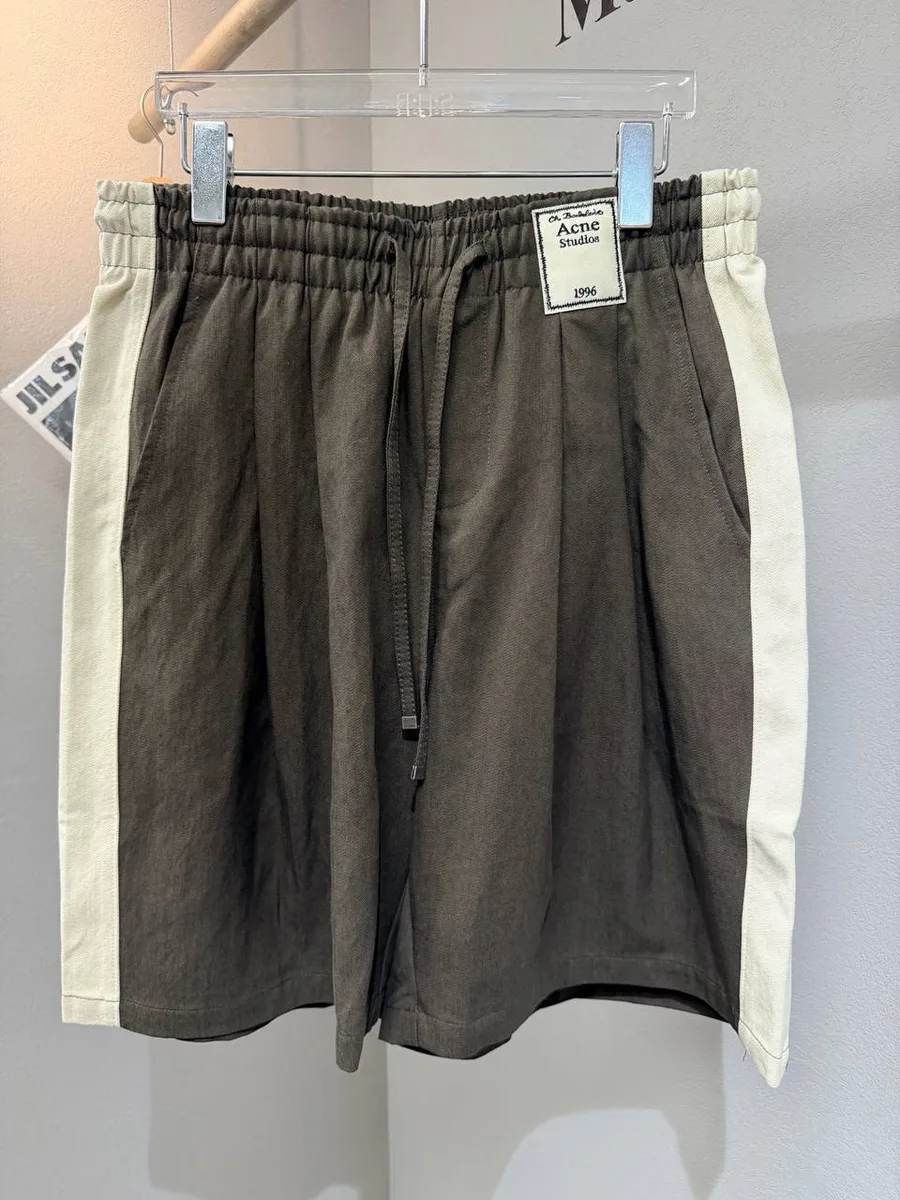 344902_1 Мужские шорты Acne Studios коричневого цвета, артикул 344902