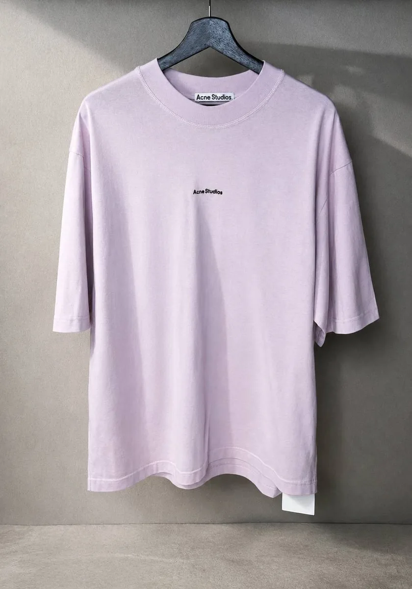 344926_1 Мужская футболка Acne Studios розового цвета, артикул 344926