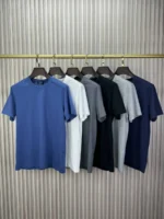 Мужская футболка Kiton синего цвета, артикул 344981 — фото 3