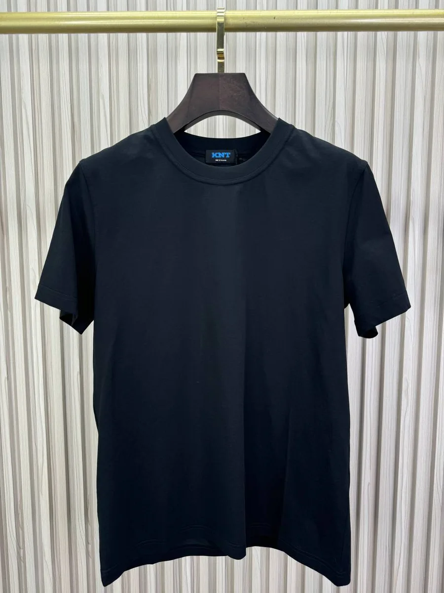 344983_1 Мужская футболка Kiton чёрного цвета, артикул 344983