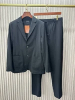 Мужской костюм Zegna чёрного цвета, артикул 345003