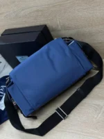 Мужская сумка мессенджер Prada синего цвета, артикул 345038 — фото 2