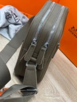 Мужская сумка мессенджер Hermes цвета хаки, артикул 345042 — фото 5