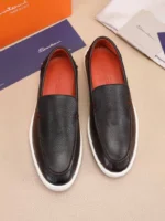 Мужские лоферы Santoni коричневого цвета, артикул 345079 — фото 2